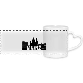 Mayence blanc - Mug panoramique avec anse en forme de cœur - blanc - Devant