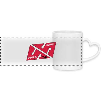 cave_diver_01 - Mug panoramique avec anse en forme de cœur - blanc - Devant