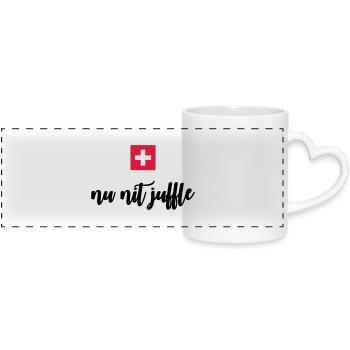 Nu Nit Juffle (CH, Schweiz) - Mug panoramique avec anse en forme de cœur - blanc - Devant