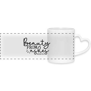 La beauté de ses cendres - Mug panoramique avec anse en forme de cœur - blanc - Devant