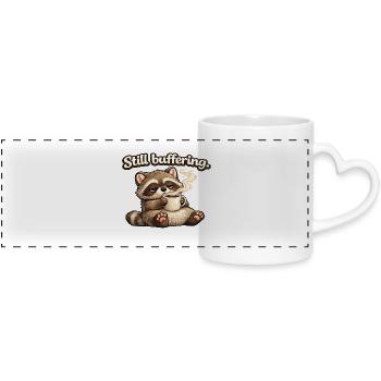 Oskar - Still buffering - Panoramic mug with heart handle - white - Front