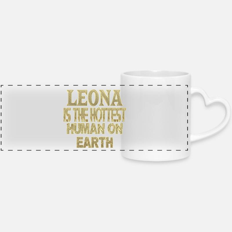 Leona - Panoramatasse mit Herzhenkel - Weiß