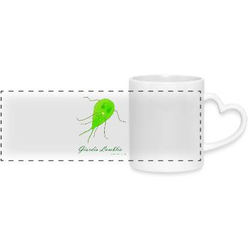 Giardia Lamblia - Panoramic mug with heart handle - white - Front