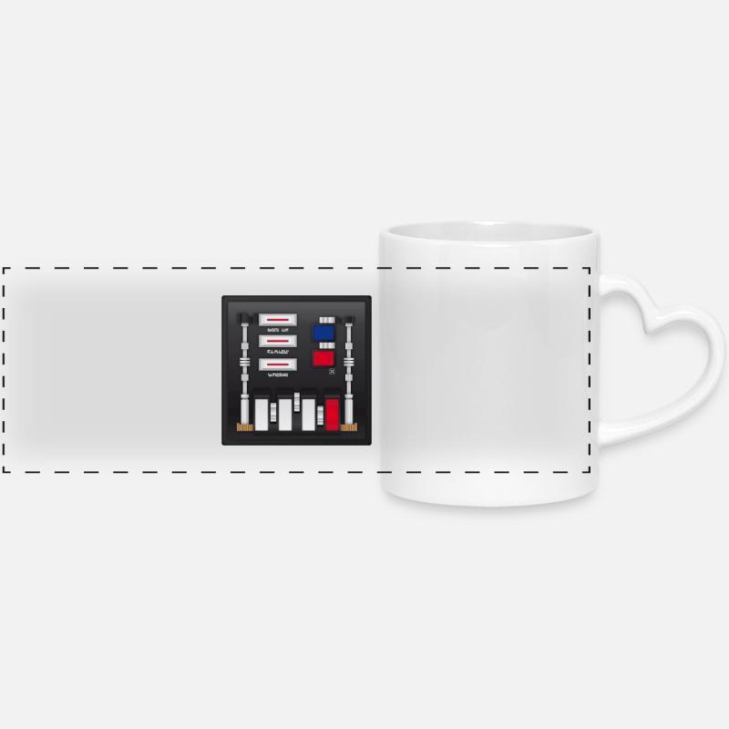 Vader Box - Mug panoramique avec anse en forme de cœur - blanc