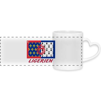 Ligérien - Mug panoramique avec anse en forme de cœur - blanc - Devant