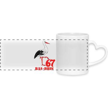 Bas-Rhin - Mug panoramique avec anse en forme de cœur - blanc - Devant