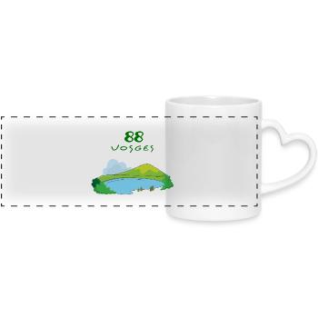Vosges - Mug panoramique avec anse en forme de cœur - blanc - Devant