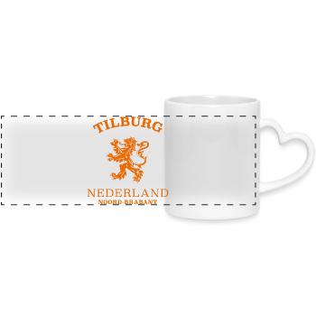 TILBURG Nederland Niederlande Netherlands - Panoramic mug with heart handle - white - Front