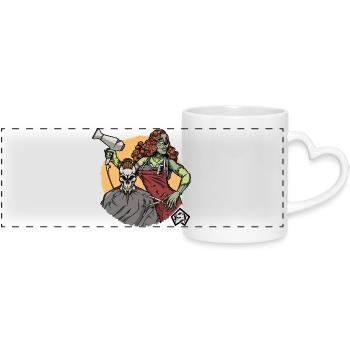Coiffeur, Coiffeur, Coiffeur, Coiffeur, Barbier - Mug panoramique avec anse en forme de cœur - blanc - Devant