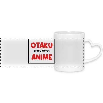 Déclaration Otaku Anemi Manga Culture Pop Geek - Mug panoramique avec anse en forme de cœur - blanc - Devant