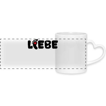 Cœur de mère disant Baby Feet Pregnant Baby Bump - Mug panoramique avec anse en forme de cœur - blanc - Devant