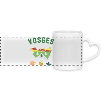 Vosges - Mug panoramique avec anse en forme de cœur - blanc - Devant
