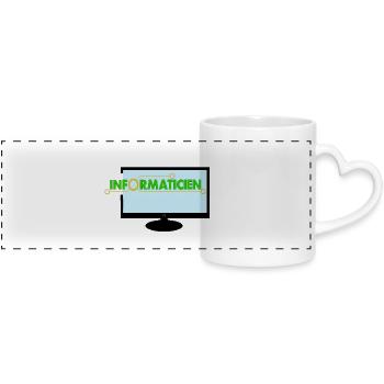 Informatiker - Panoramatasse mit Herzhenkel - Weiß - Vorne