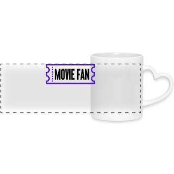 Films Regarder Movie Statement Cinema Night Streaming - Mug panoramique avec anse en forme de cœur - blanc - Devant