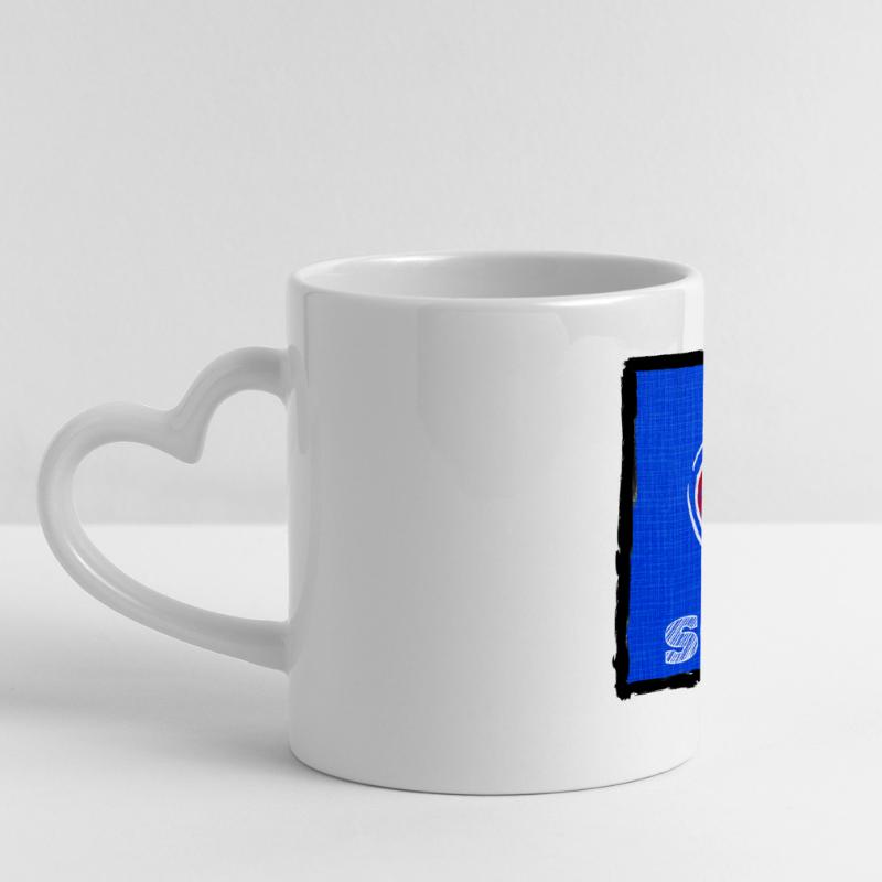 FAI SCHEE - Le dialecte franconien, c’est bien. Mug panoramique avec anse en forme de cœur