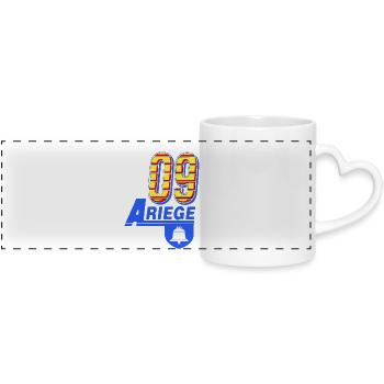Ariège - Panoramic mug with heart handle - white - Front