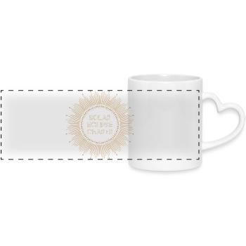 Solar eclipse chaser - Panoramic mug with heart handle - white - Front