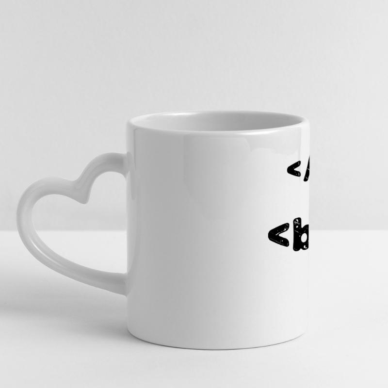 Code Developer Saying Debug Programmer Computer Panoramic mug with heart handle