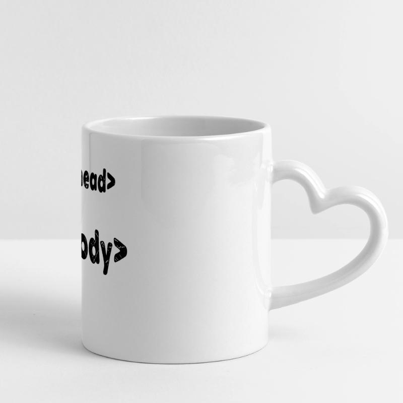 Code Developer Saying Debug Programmer Computer Panoramic mug with heart handle