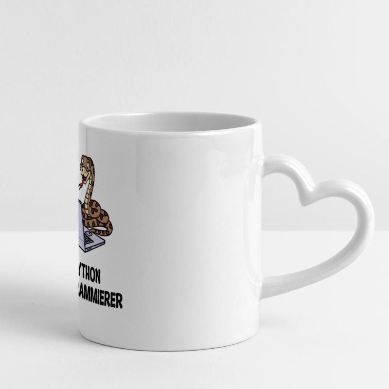 Programmierer Computer Code Developer Statement Panoramatasse mit Herzhenkel