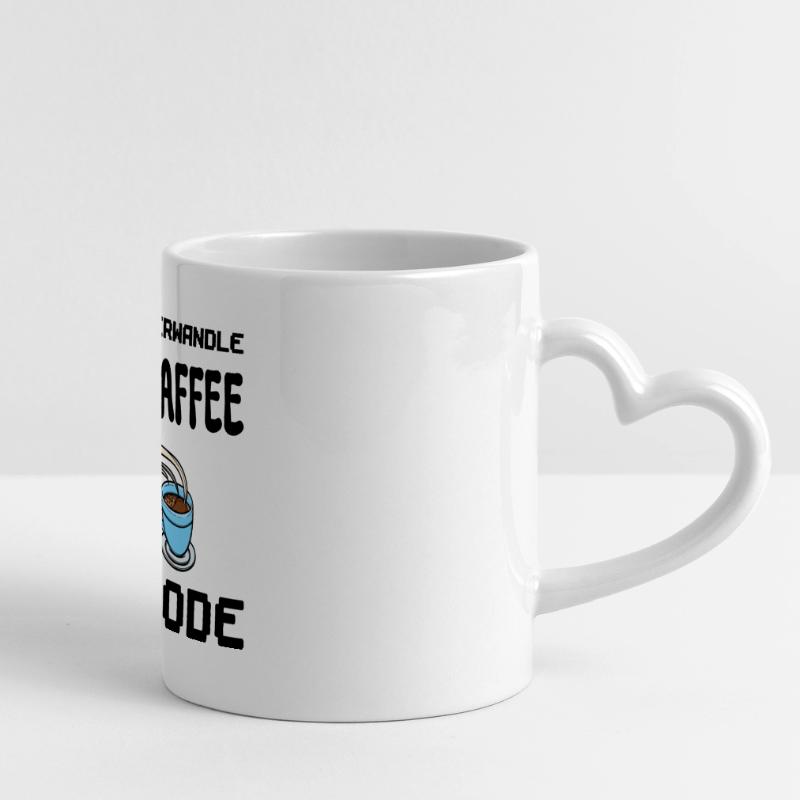 Coden Computerfreak Déclaration du développeur Nerd Mug panoramique avec anse en forme de cœur