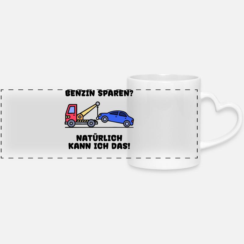 Auto Statement Refueling Energy Storage Energy - Panoramic mug with heart handle - white