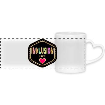 INKLUSION MIT HERZ - Panoramatasse mit Herzhenkel - Weiß - Vorne