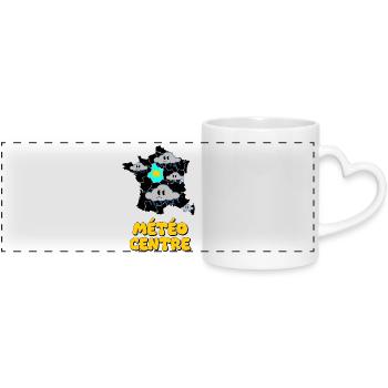 Weather center - Panoramic mug with heart handle - white - Front