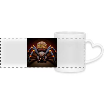 Fangtastic Arachnide d’Halloween - Mug panoramique avec anse en forme de cœur - blanc - Devant