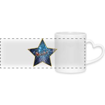 merry christmas version 3 - Panoramic mug with heart handle - white - Front