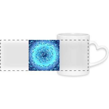 Galaxie des mers - Mug panoramique avec anse en forme de cœur - blanc - Devant
