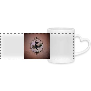 Dancing dancer - Panoramic mug with heart handle - white - Front