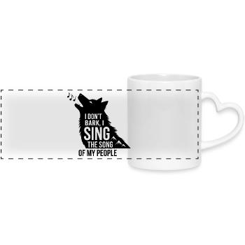 I Don’t Bark I Sing The Song Of My People Husky  - Panoramic mug with heart handle - white - Front