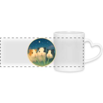 Freunde fürs Leben - Panoramatasse mit Herzhenkel - Weiß - Vorne