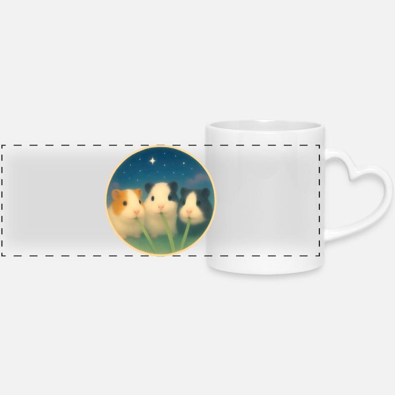 Friends for life - Panoramic mug with heart handle - white