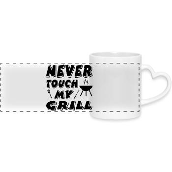 Griller - Mug panoramique avec anse en forme de cœur - blanc - Devant
