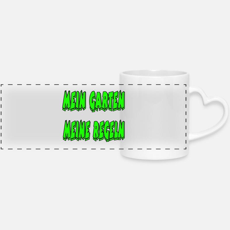 Jardin - Mug panoramique avec anse en forme de cœur - blanc