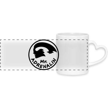 Mr. Adrenaline Race - Panoramic mug with heart handle - white - Front