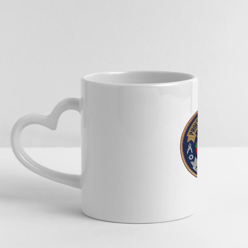 Constructeur professionnel de bateaux Benchy Patch Mug panoramique avec anse en forme de cœur