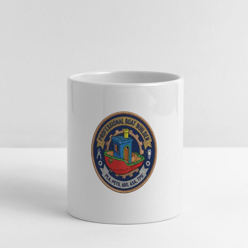 Professional Boatbuilder Benchy Patch Panoramic mug with heart handle