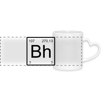 Graphique des chiffres majuscules pour soutien-gorge en Bohrium - Mug panoramique avec anse en forme de cœur - blanc - Devant