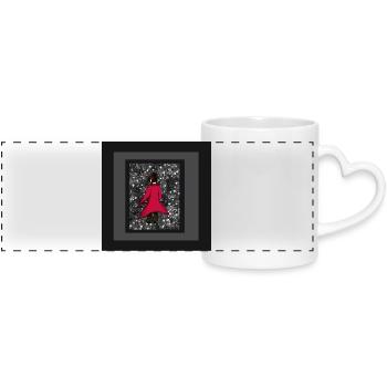 Anime_Roter Manteau - Mug panoramique avec anse en forme de cœur - blanc - Devant