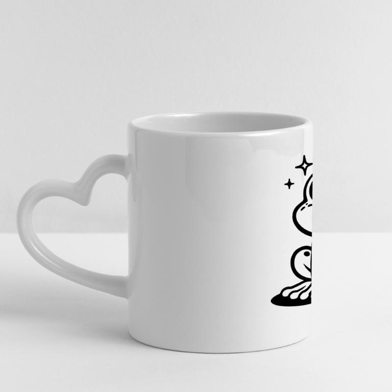 Toad Comic Frog Panoramic mug with heart handle
