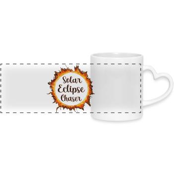 Solar eclipse chaser - Panoramic mug with heart handle - white - Front