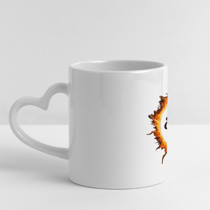 Solar eclipse chaser Panoramic mug with heart handle