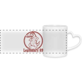 Légendaire 69 - Mug panoramique avec anse en forme de cœur - blanc - Devant