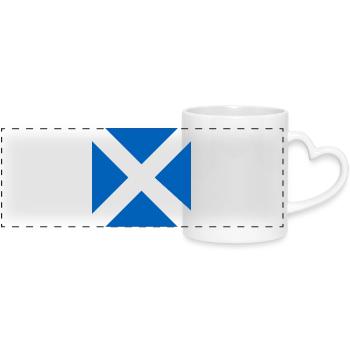 Montrez vos couleurs – Écosse - Mug panoramique avec anse en forme de cœur - blanc - Devant