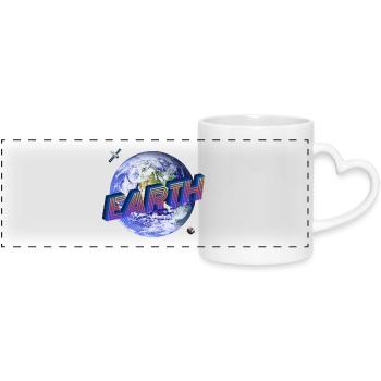 EARTH - Série Espace Extra-Atmosphérique - Mug panoramique avec anse en forme de cœur - blanc - Devant