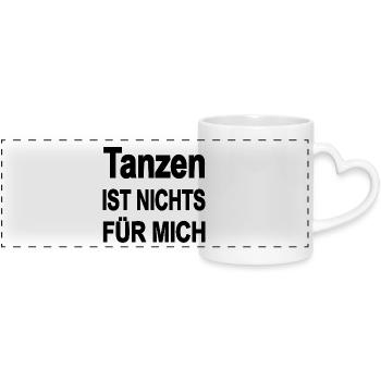 Tanzen - Panoramatasse mit Herzhenkel - Weiß - Vorne