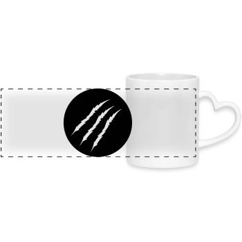 griffe - Mug panoramique avec anse en forme de cœur - blanc - Devant
